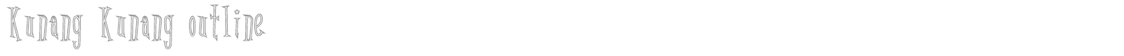 Kunang Kunang outline font preview